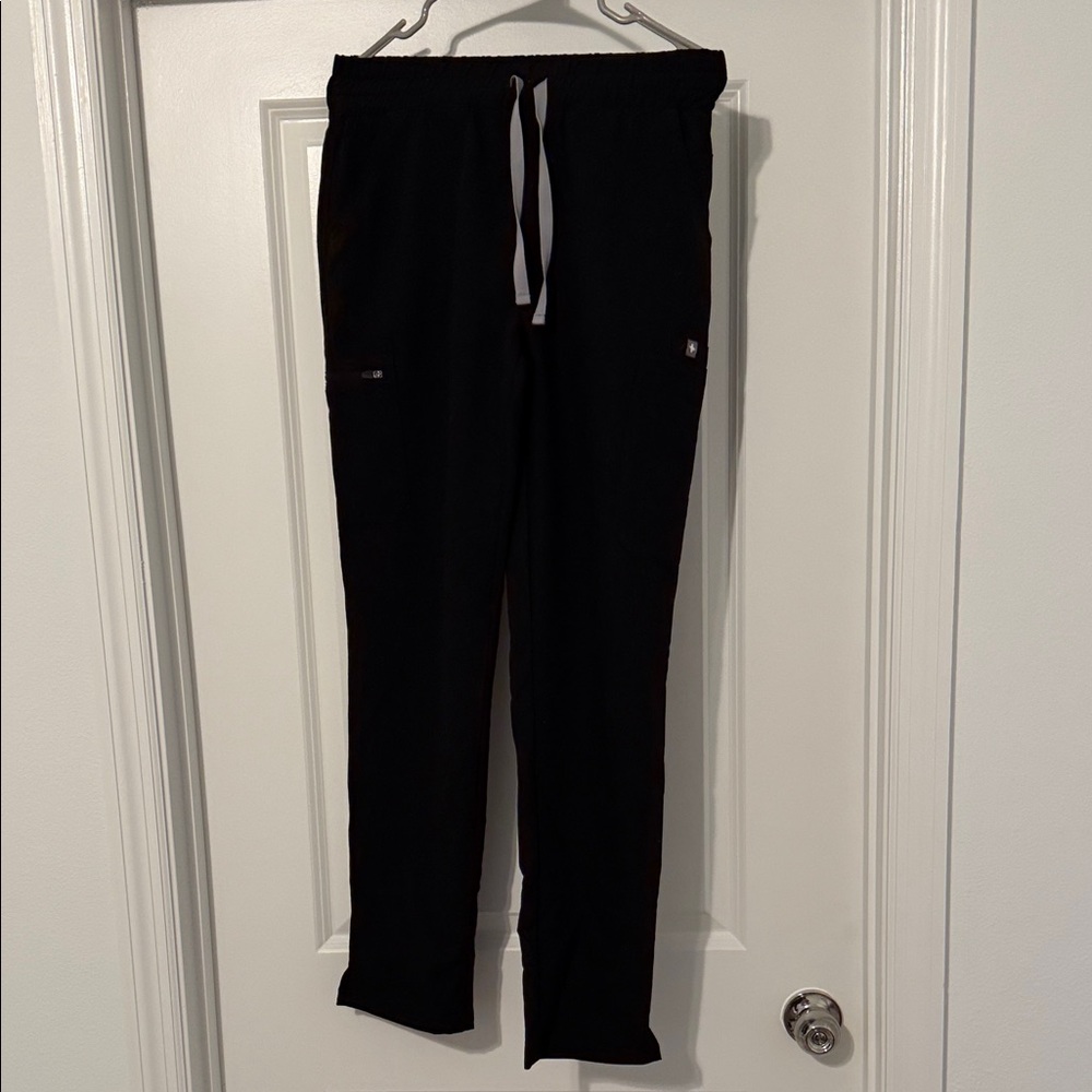 Figs Black Drawstring Scrub Pants